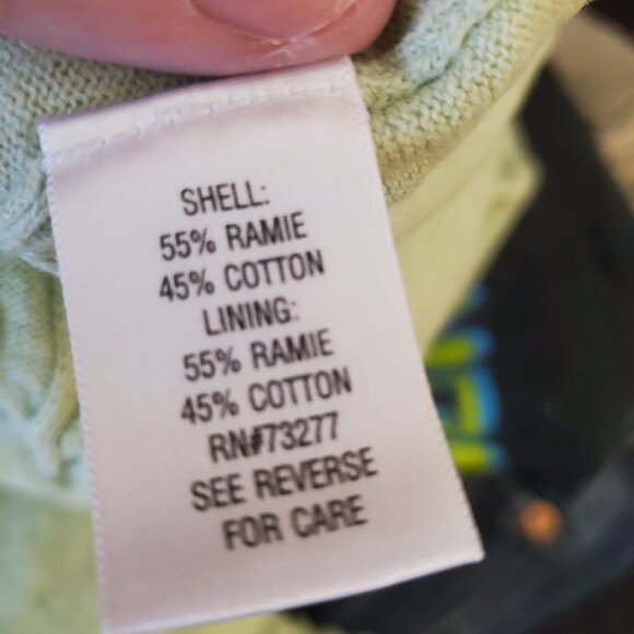 Croft and Barrow green crochet size XL long sleeves - Picture 5 of 12